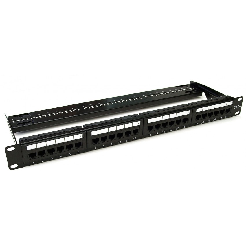 24 PORT CAT6 פאץ פנל מסוכך מלא