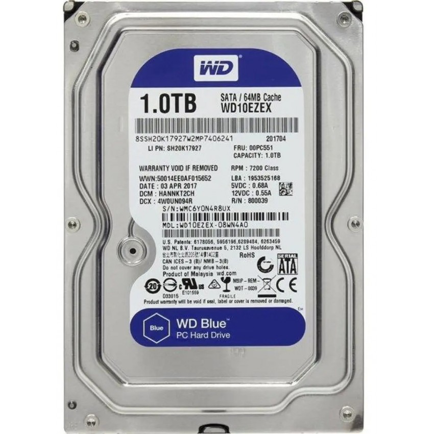 1TB 64MB SATA III 6GB/s EZEX 7200 Blue WD 1TB 64MB SATA III 6GB/s EZEX 7200 Blue WD
