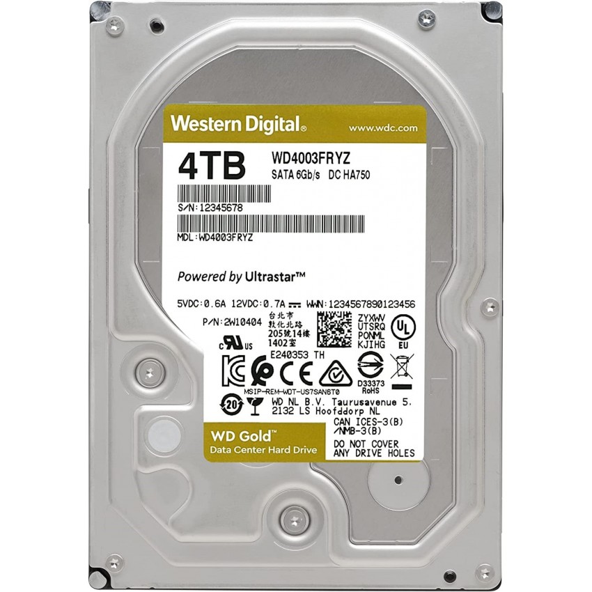 4TB 128MB 7200RPM 6GB/s WD4003FRYZ GOLD WD 4TB 128MB 7200RPM 6GB/s WD4003FRYZ GOLD WD