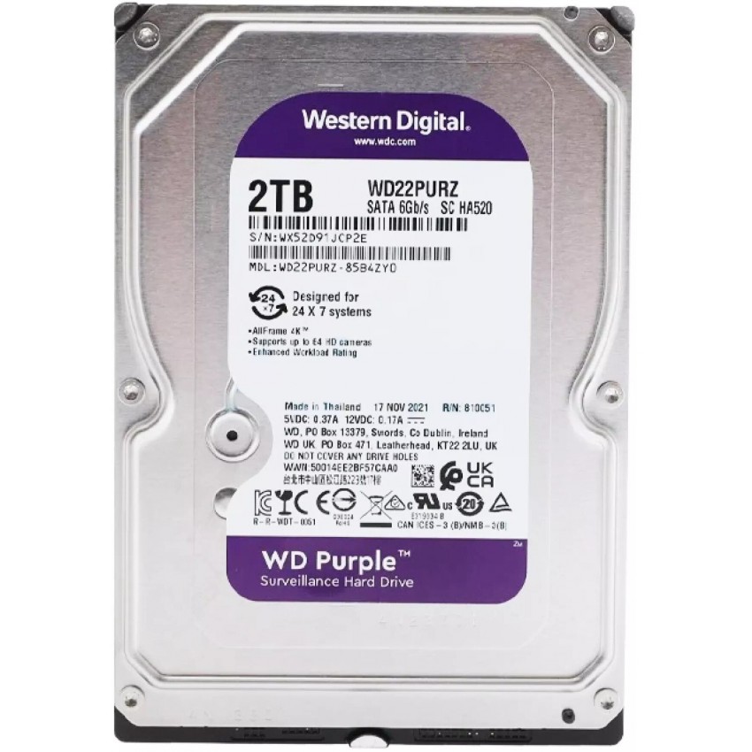 2TB SATA III 256MB PURPLE WD 2TB SATA III 256MB PURPLE WD