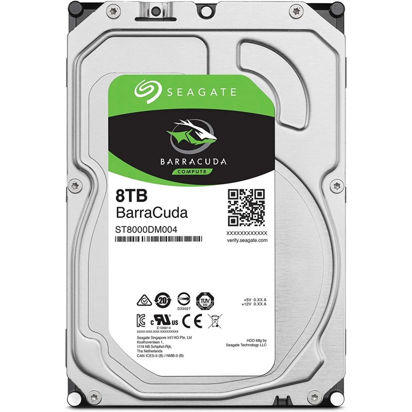 Seagate BarraCuda 8TB 3.5" Sata 6Gb/s 5400RPM 256MB Seagate BarraCuda 8TB 3.5" Sata 6Gb/s 5400RPM 256MB