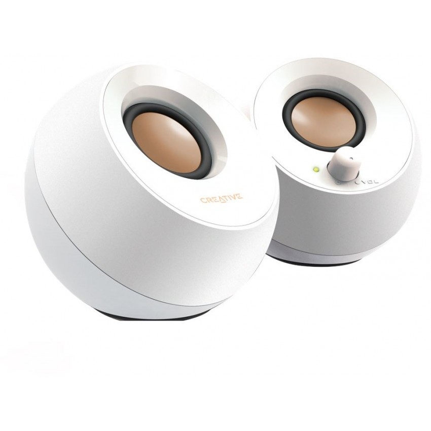 Creative Pebble Modern Speakers USB - WHITE Creative Pebble Modern Speakers USB - WHITE