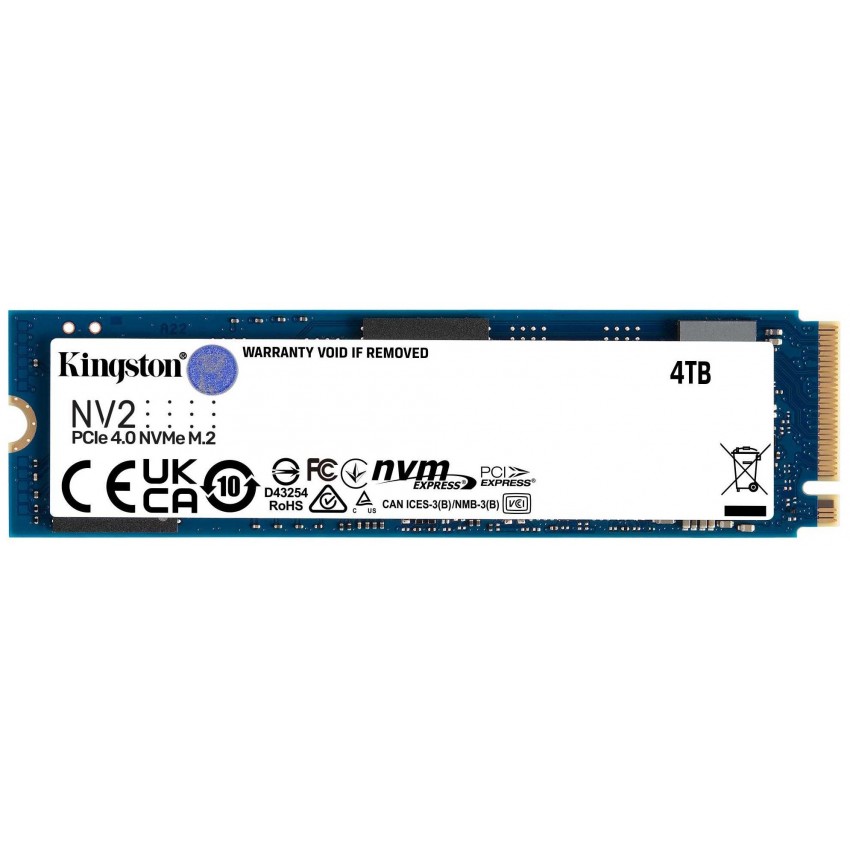 KINGSTON SSD 4TB NV2 PCIe NVMe 4.0 x4 M.2 2280 KINGSTON SSD 4TB NV2 PCIe NVMe 4.0 x4 M.2 2280