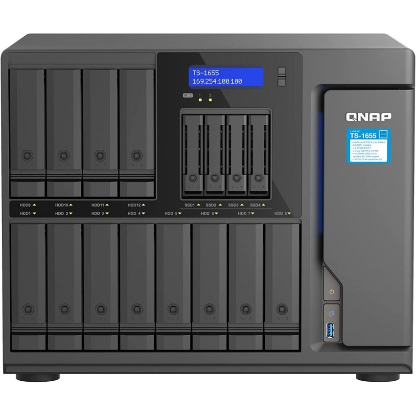 QNAP NAS 12-BAY ATOM TS-1655-8G QNAP NAS 12-BAY ATOM TS-1655-8G