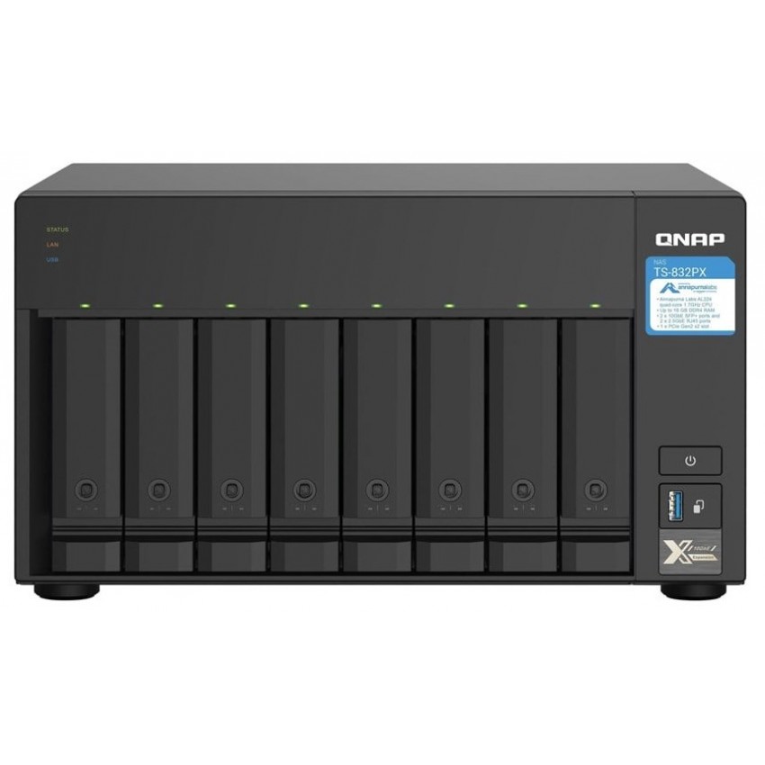 QNAP NAS TS-832PX 8BAY AL324 2*10GbE SFP QNAP NAS TS-832PX 8BAY AL324 2*10GbE SFP