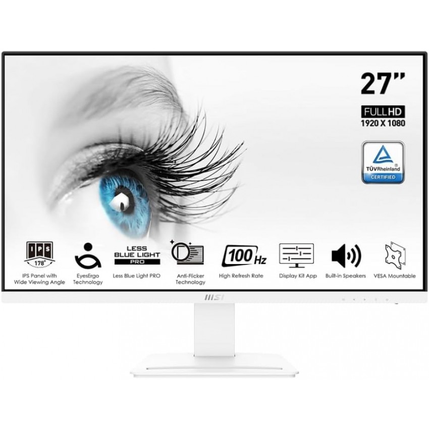 MSI PRO 27" WHITE/1MS/100Hz/Speakers/HDMI/DP/D-SUB/3Y MSI PRO 27" WHITE/1MS/100Hz/Speakers/HDMI/DP/D-SUB/3Y